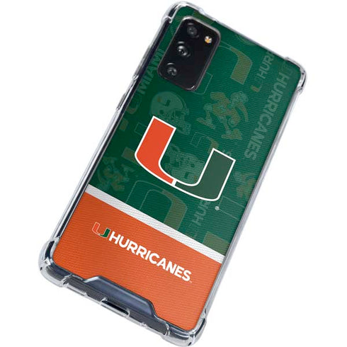 University of Miami U Hurricanes Galaxy S20 FE Clear Case